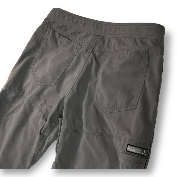 Prana Breathe Pants Sz L Hiking Adjustable Waist Cotton Gray Mens Outdoor - Picture 8 of 11